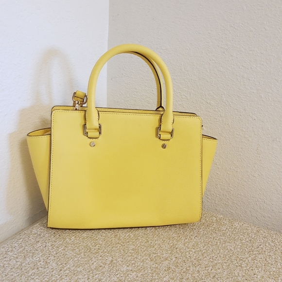 Michael Michael Kors Yellow Saffiano Leather Bag - Picture 2 of 7